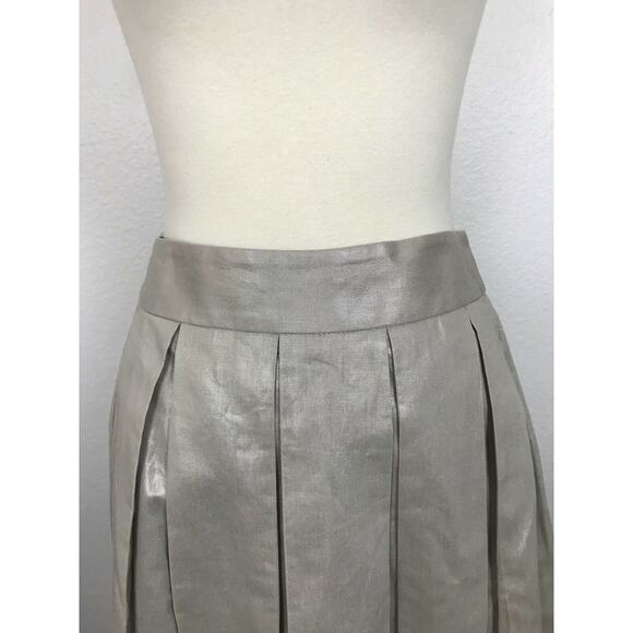 Banana Republic Petite Full Pleated Mini Skirt FLAW - Picture 3 of 8